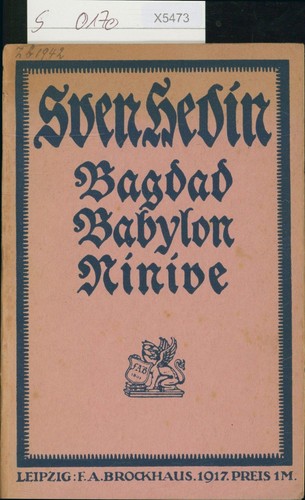 Sven hedin bagdad babylon - hedin.,